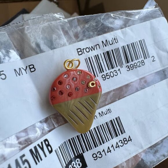 Coach Snow Cone Pendent Charm Resin Accented with Crystals Signature - Picture 4 of 7